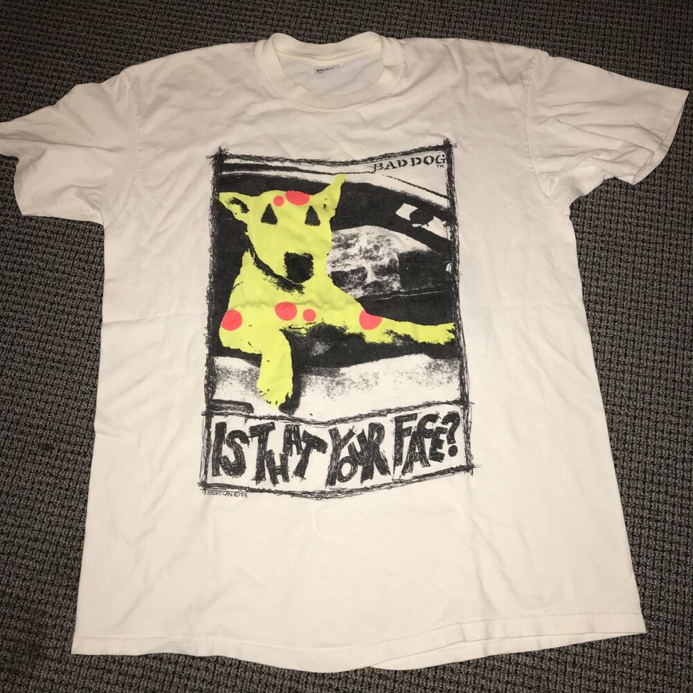 Bad Dog "is That Your Face?"‎ Vintage Tee Shirt 1988? Adult XL By Stedman